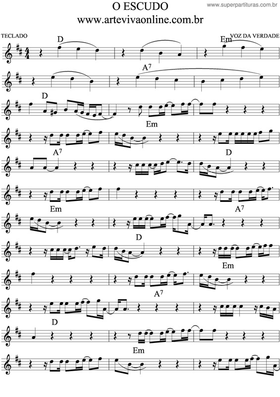 Partitura da música O Escudo v.4