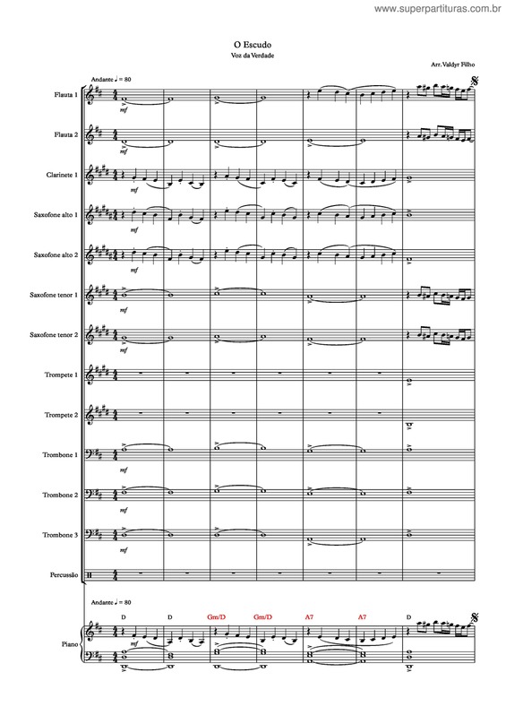 Partitura da música O Escudo v.6