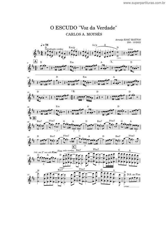 Partitura da música O Escudo v.7
