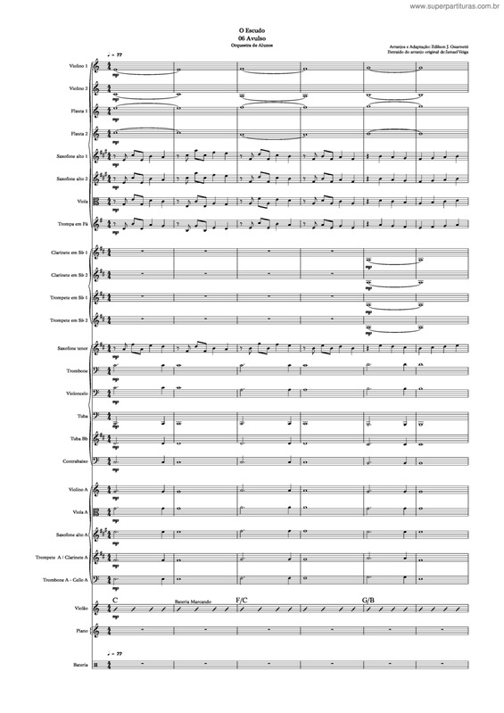 Partitura da música O Escudo v.8