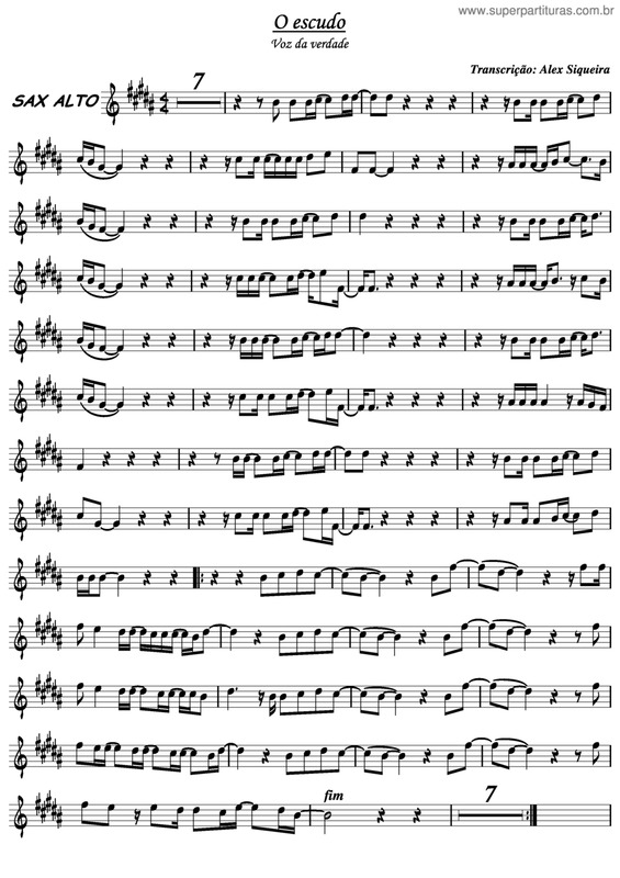 Partitura da música O Escudo