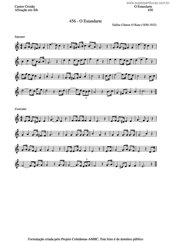 Partitura da música O Estandarte v.3