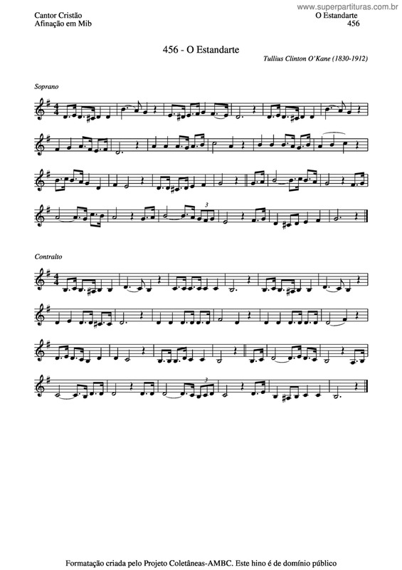 Partitura da música O Estandarte v.4