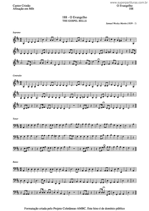 Partitura da música O Evangelho v.5