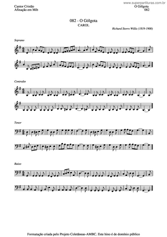 Partitura da música O Gólgota v.4