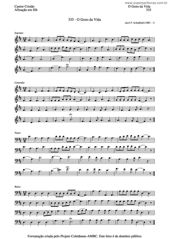 Partitura da música O Gozo Da Vida v.2