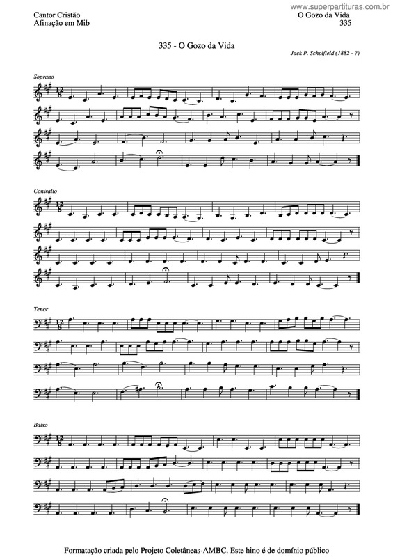 Partitura da música O Gozo Da Vida v.3