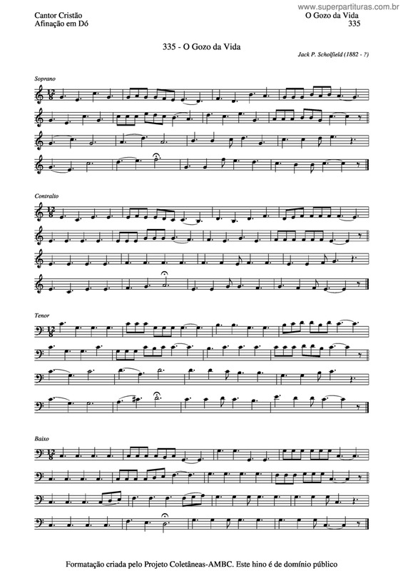 Partitura da música O Gozo Da Vida