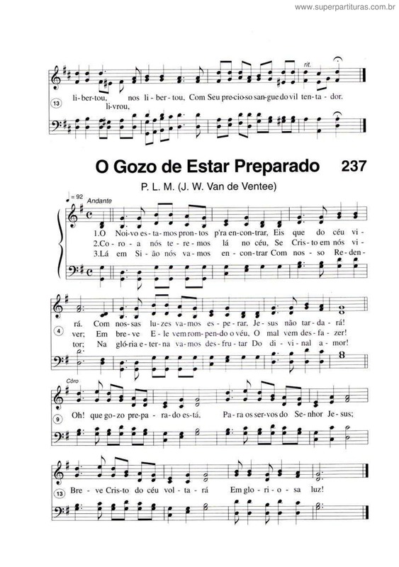 Partitura da música O Gozo De Estar Preparado