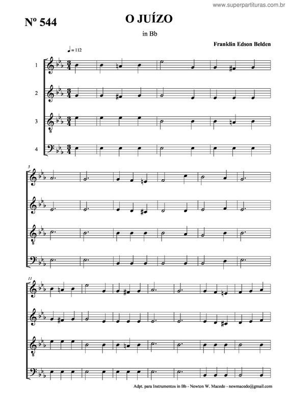 Partitura da música O Juízo v.2