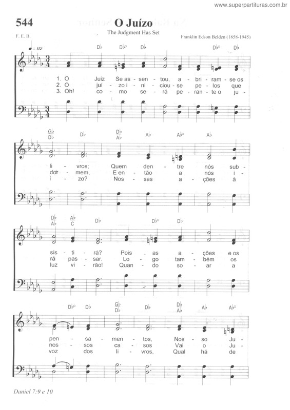 Partitura da música O Juízo