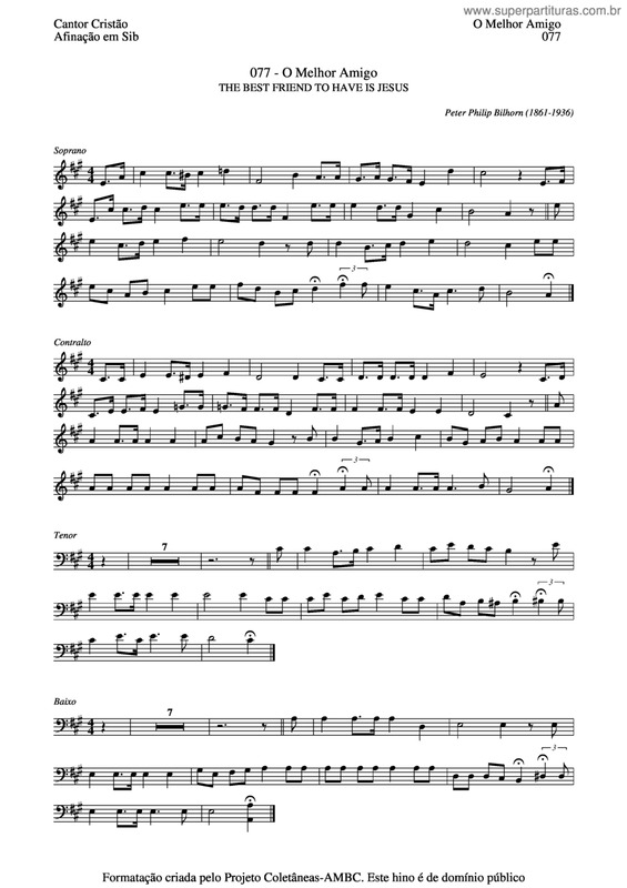 Partitura da música O Melhor Amigo v.4