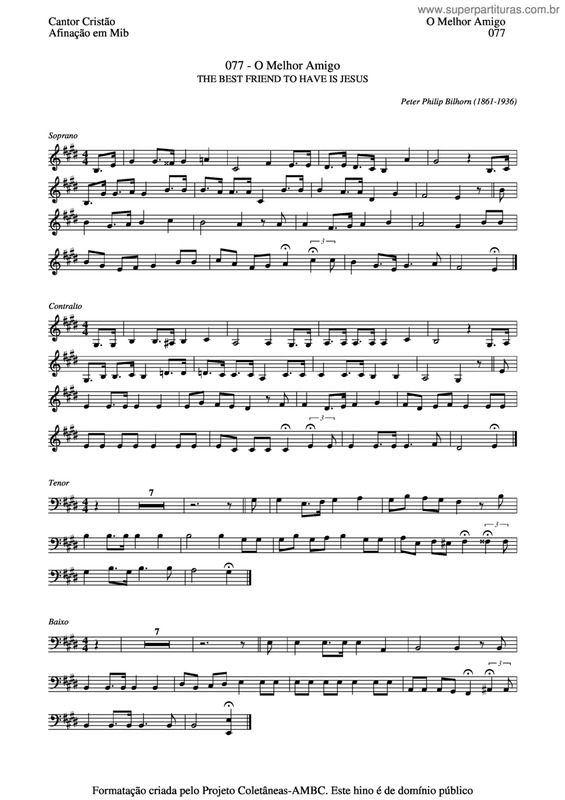 Partitura da música O Melhor Amigo v.5