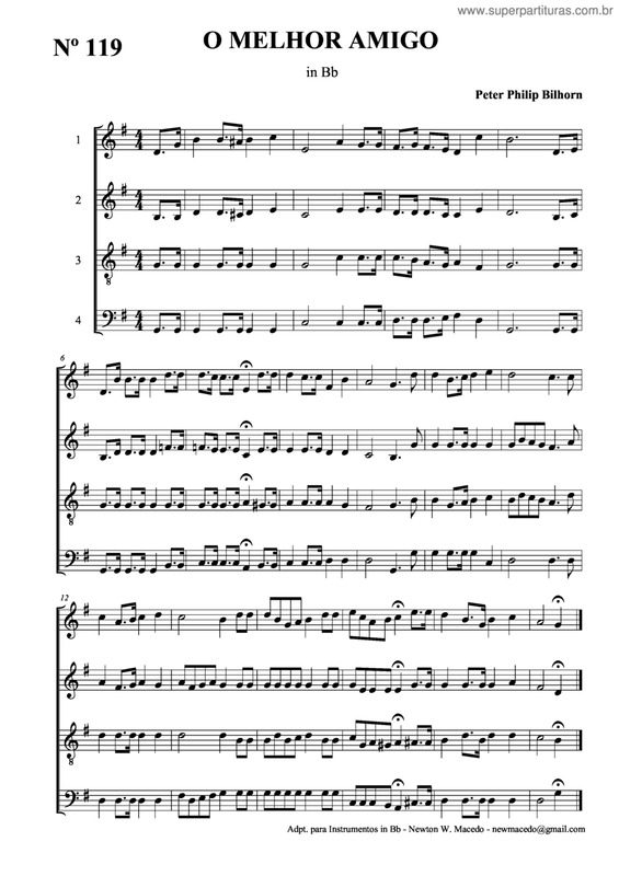 Partitura da música O Melhor Amigo v.6