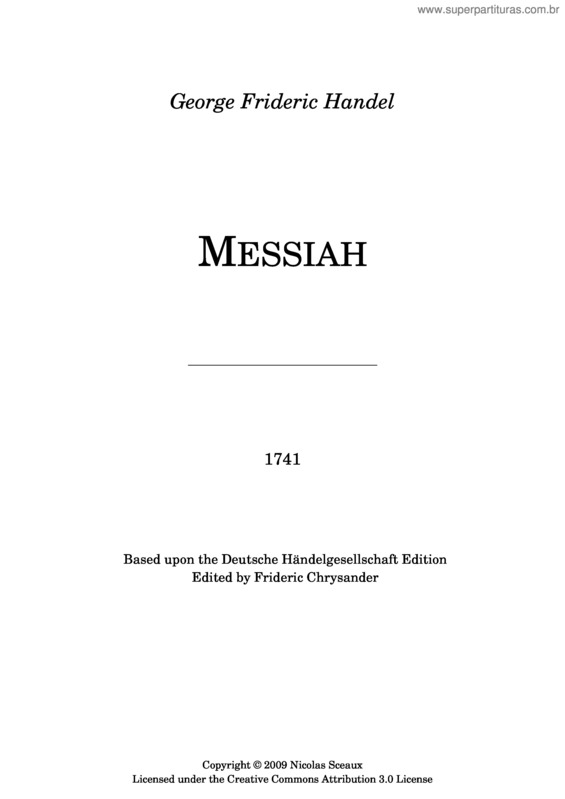 Partitura da música O Messias v.2