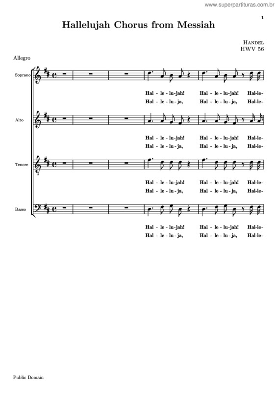 Partitura da música O Messias v.4
