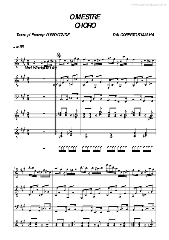 Partitura da música O Mestre