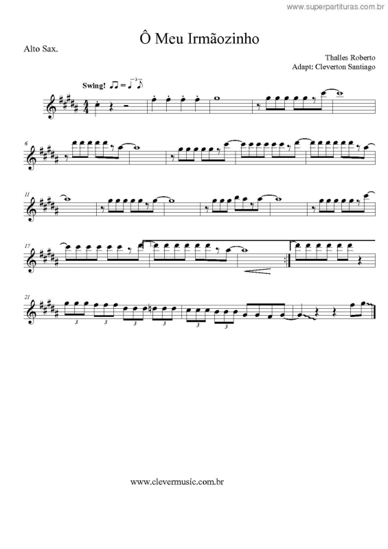 Partitura da música Ô Meu Irmãozinho