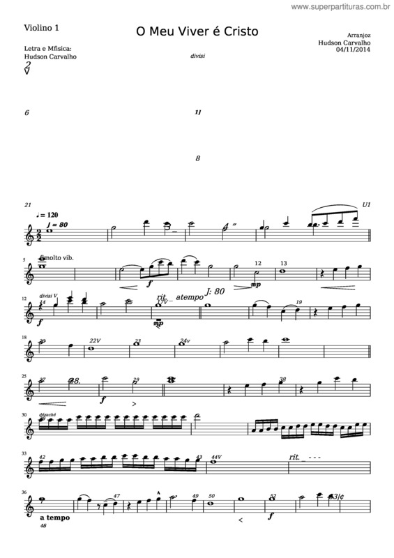 Partitura da música O Meu Viver É Cristo – Misc Tunes 38F1ffbc0424e9a96f25de2b98c54a36f29166be