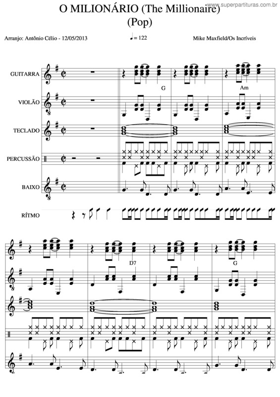 Partitura da música O Milionário v.5