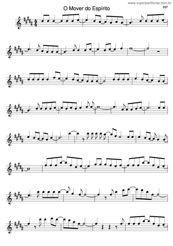 Partitura da música O Mover Do Espírito v.2