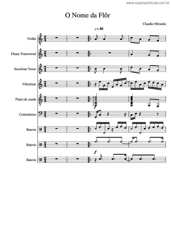 Partitura da música O Nome Da Flor