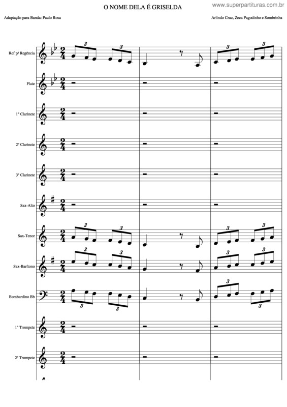 Partitura da música O Nome Dela É Griselda