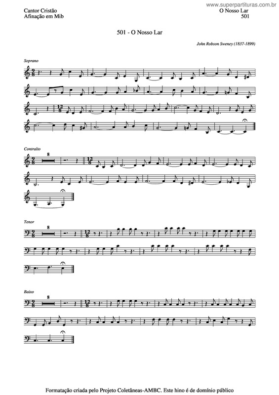 Partitura da música O Nosso Lar v.4