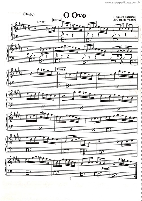 Partitura da música O Ovo v.3