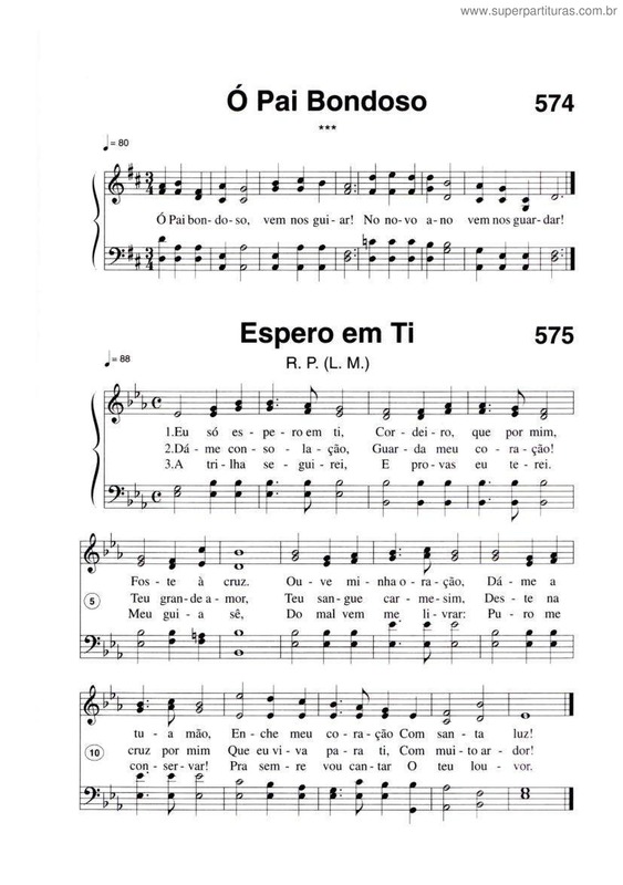 Partitura da música Ó Pai Bondoso E Espero Em Ti