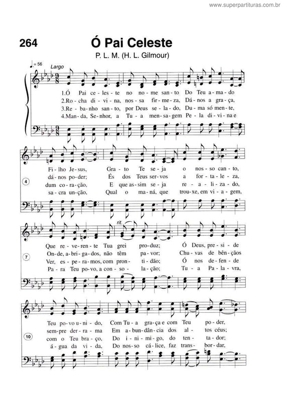Partitura da música Ó Pai Celeste v.2