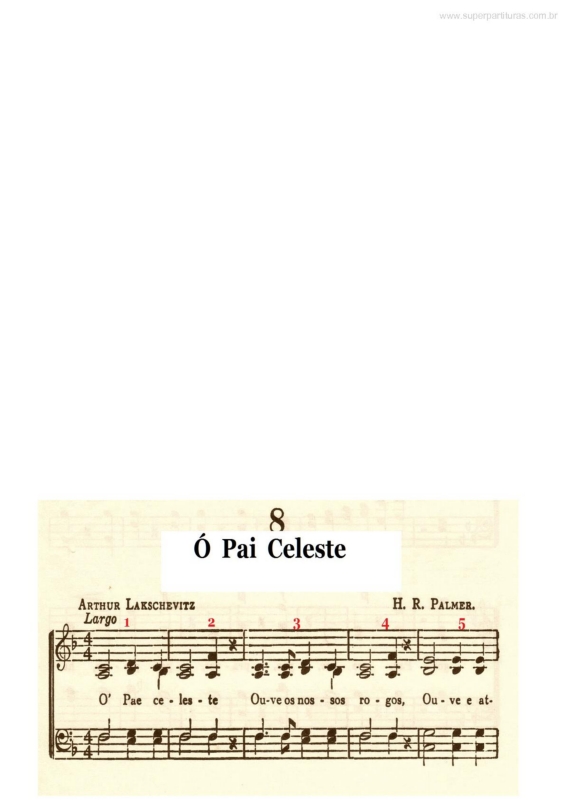Partitura da música Ó Pai Celeste