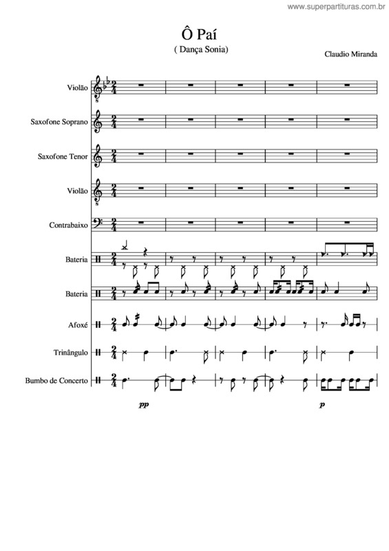Partitura da música Ô Paí v.2