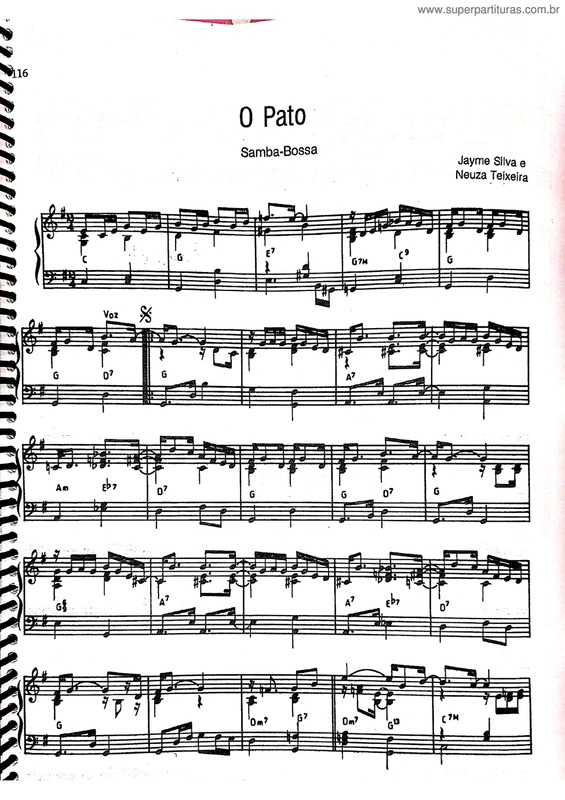 Partitura da música O Pato v.5