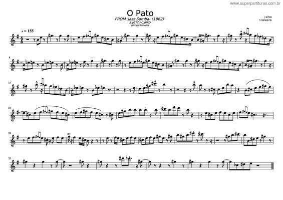 Partitura da música O Pato v.9