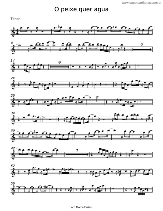 Partitura da música O Peixe Quer Água v.2