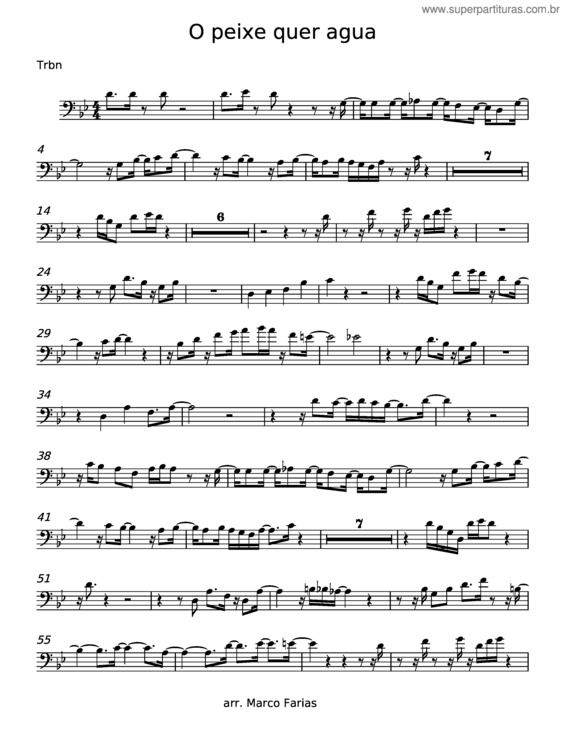 Partitura da música O Peixe Quer Água v.3