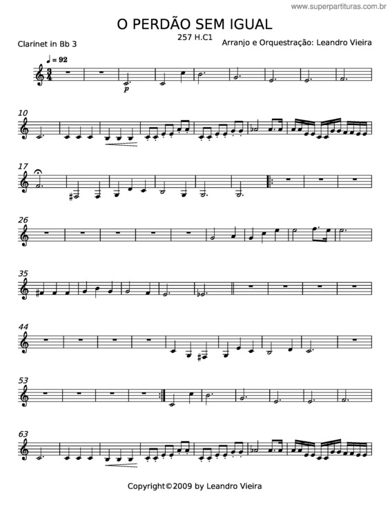 Partitura da música O Perdão Sem Igual – Misc Praise Songs v.10