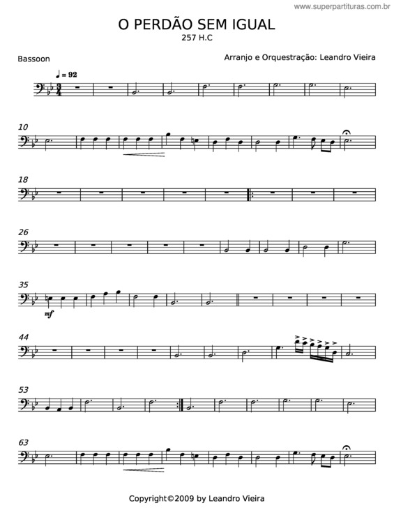 Partitura da música O Perdão Sem Igual – Misc Praise Songs