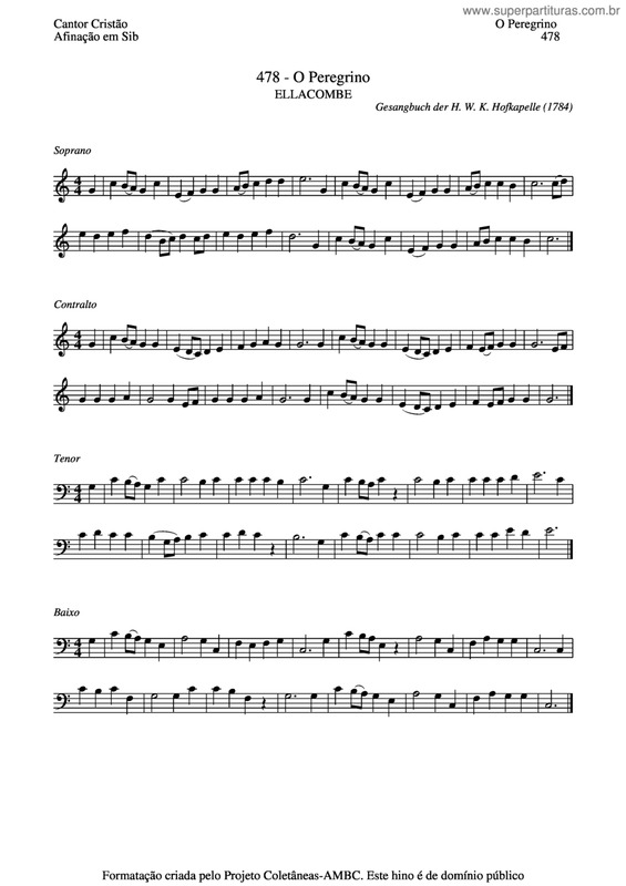 Partitura da música O Peregrino v.3