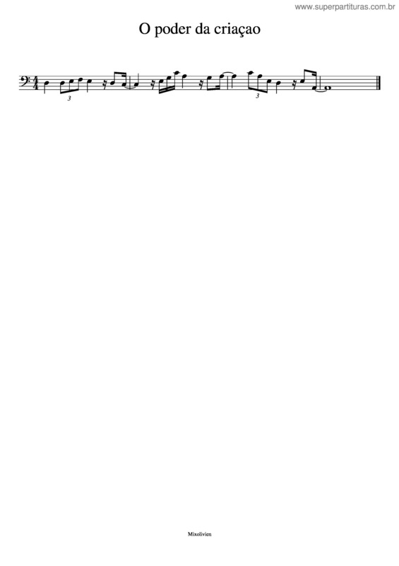 Partitura da música O Poder Da Criaçao
