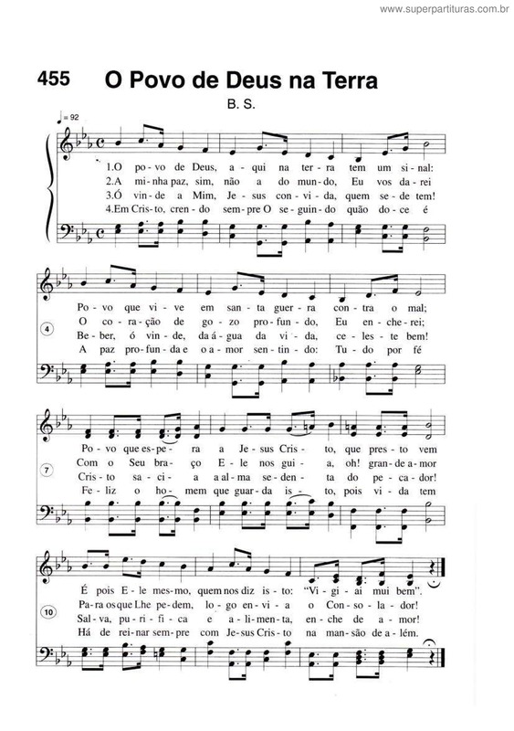 Partitura da música O Povo De Deus Na Terra