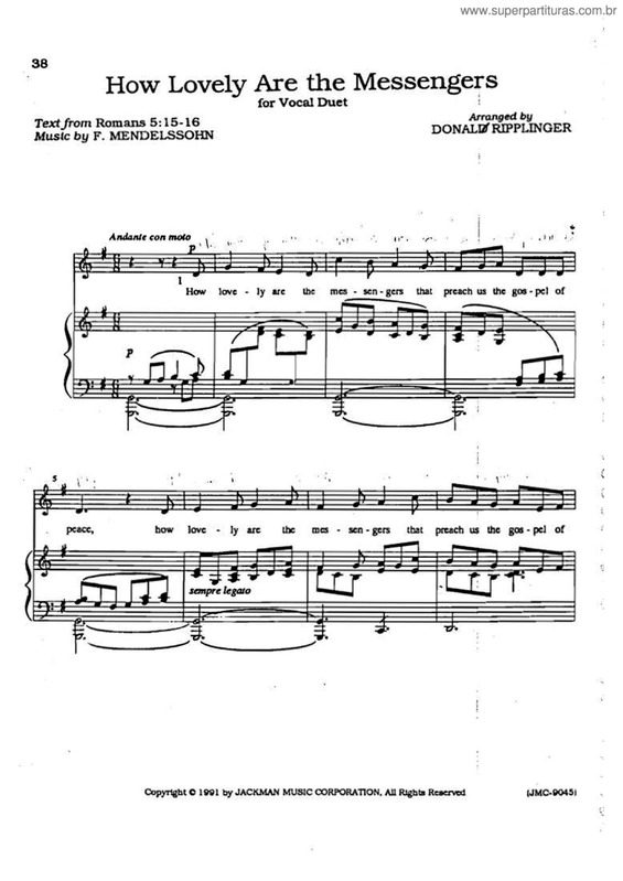 Partitura da música Ó Quão Formosos São Os Pés