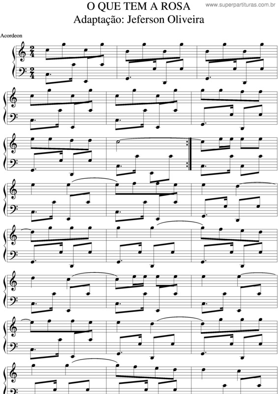 Partitura da música O Que Tem A Rosa v.2