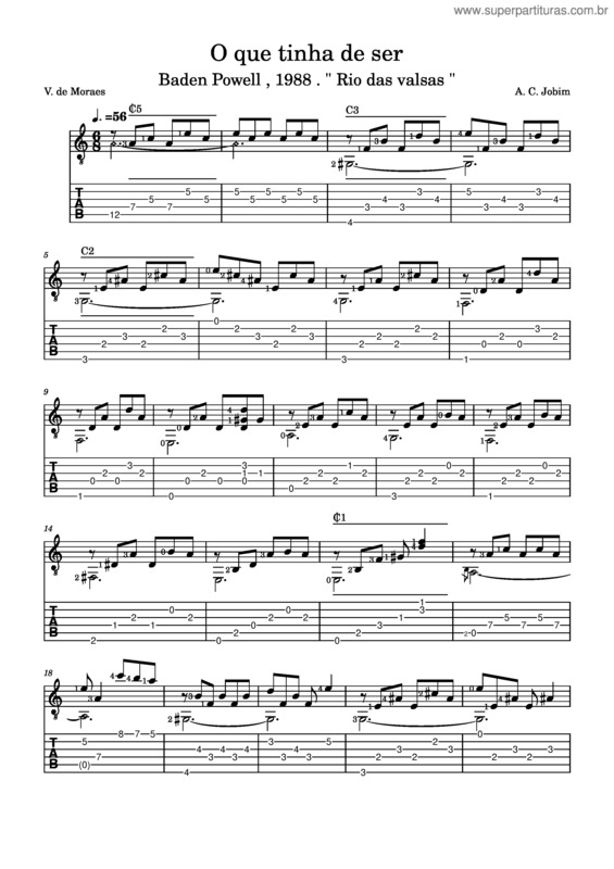 Partitura da música O Que Tinha De Ser v.2