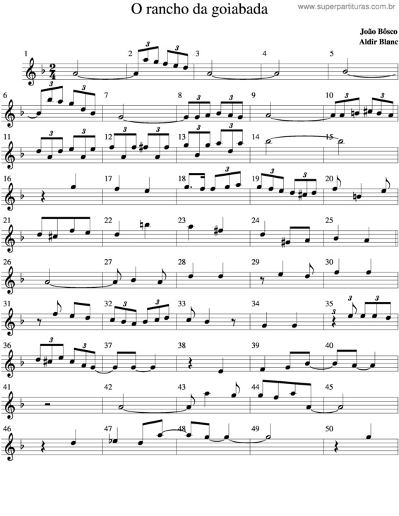 Partitura da música O Rancho Da Goiabada v.2