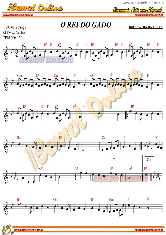 Partitura da música O Rei Do Gado v.4