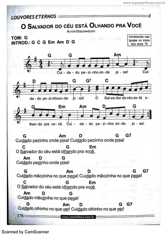 Partitura da música O Salvador Do Céu Está Olhando Pra Você