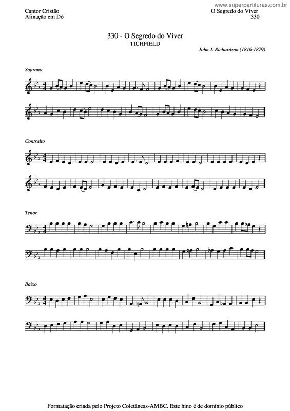 Partitura da música O Segredo Do Viver v.2