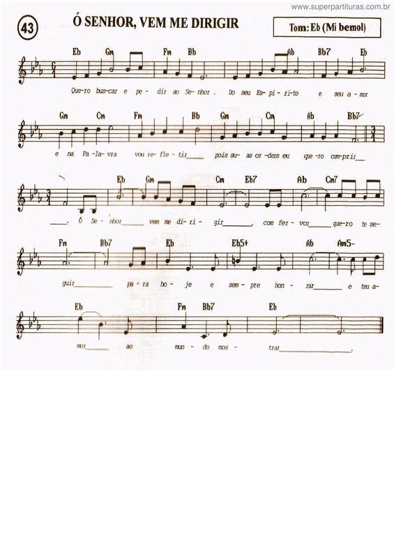 Partitura da música Ó Senhor, Vem Me Dirigir v.2